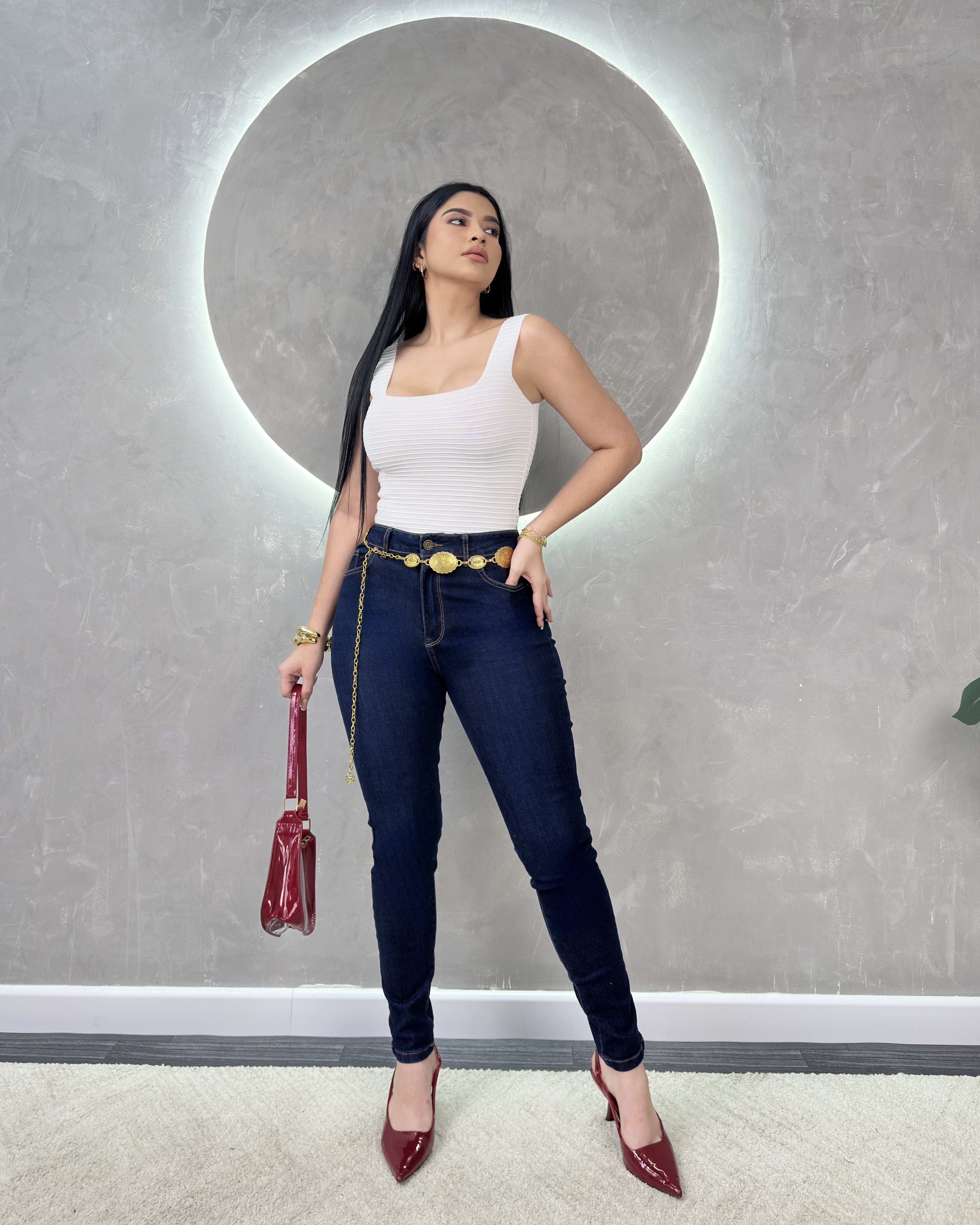 Super High Waist Skinny 100787D