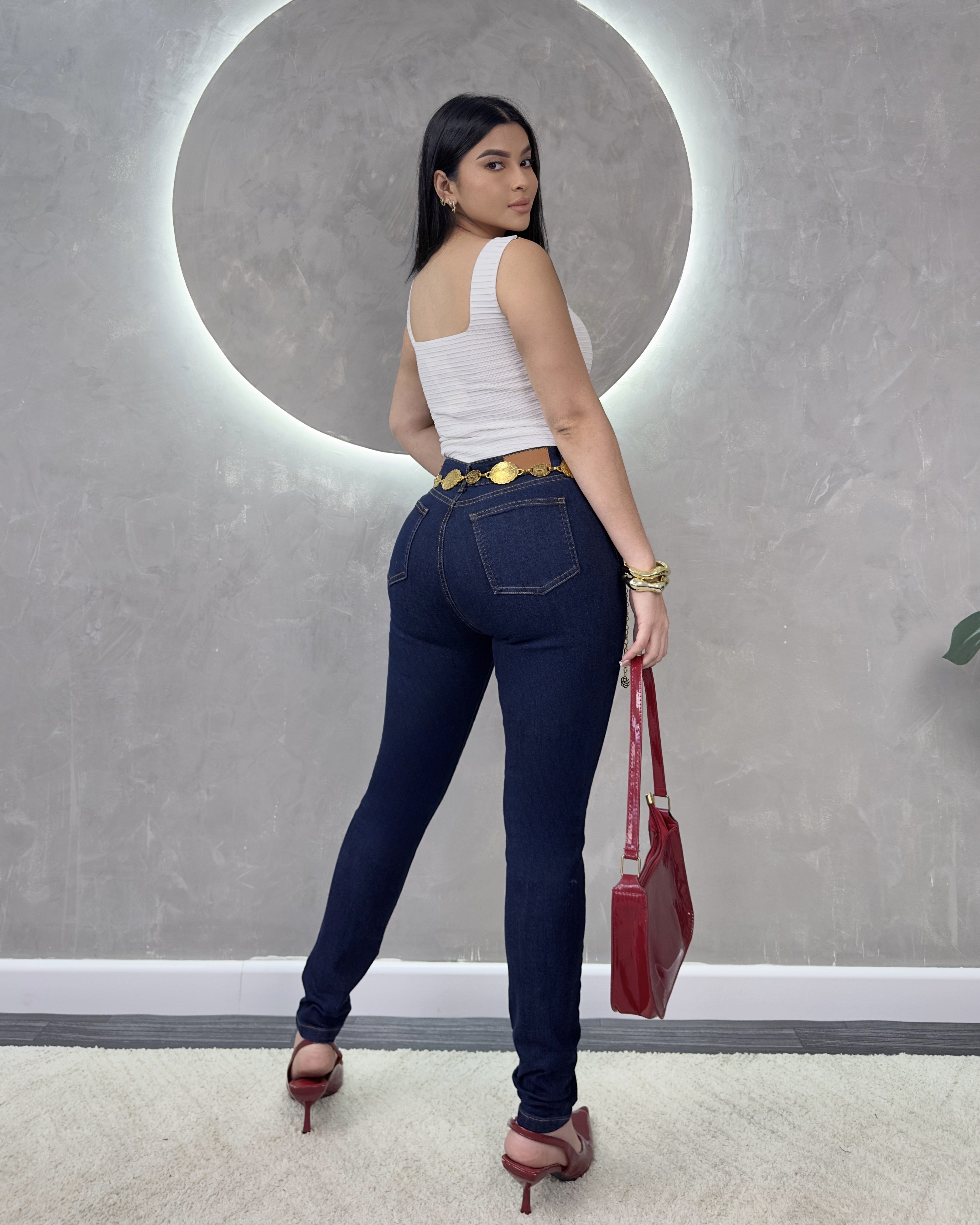 Super High Waist Skinny 100787D